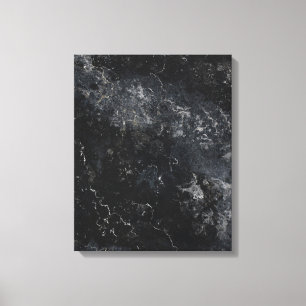Zwarte marmer canvas afdruk