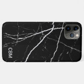 Zwarte Marmer Case-Mate iPhone Case (Achterkant (horizontaal))