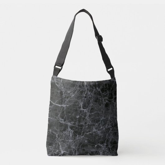 Zwarte marmer crossbody tas (Voorkant)