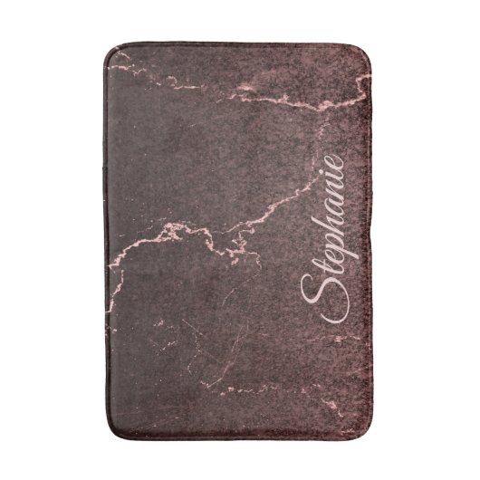 Zwarte marmer en glitter badmat (Voorkant Verticaal)