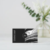 Zwarte marmer en moeder van Pearl Visitekaartje (Staand voorkant)