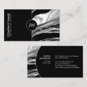 Zwarte marmer en moeder van Pearl Visitekaartje (Voorkant / Achterkant)