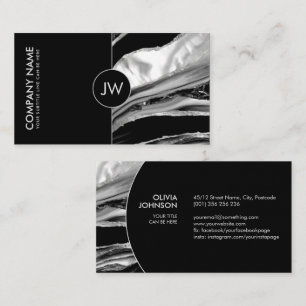 Zwarte marmer en moeder van Pearl Visitekaartje