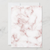 Zwarte marmer en roze gouden koraal bruiloft kaart (Achterkant)