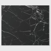 Zwarte marmer II Cadeaupapier (Vlak)