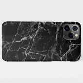 Zwarte marmer iPhone hoesje (Achterkant horizontaal)