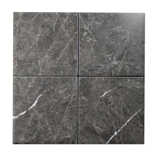 Zwarte marmer keramische tegels tegeltje (Voorkant)