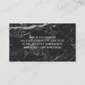 Zwarte Marmer | Leisteen Visitekaartje (Achterkant)