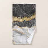 Zwarte marmer met Gold Bad Handdoek (Handdoek)