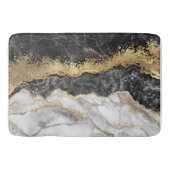 Zwarte marmer met Gold  Badmat (Voorkant)