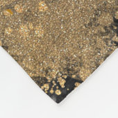 Zwarte marmer met Gold , luxe rugzak Fleece Deken (Hoek)