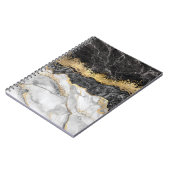 Zwarte marmer met Gold  Notitieboek (Linkerzijde)