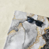 Zwarte marmer met Gold  Strandlaken (In situ)