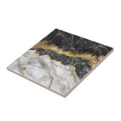 Zwarte marmer met Gold Tegeltje (Zijkant)