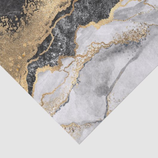 Zwarte marmer met Gold Tissuepapier (Detail)