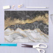 Zwarte marmer met Gold  Tissuepapier (Craft)