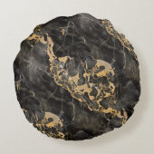 zwarte marmer met gouden textuur rond kussen (Achterkant)