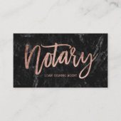 Zwarte marmer met goudtipografie van de notaris va visitekaartje (Voorkant)