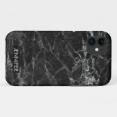 Zwarte marmer met grijze racks Case-Mate iPhone case (Achterkant (horizontaal))