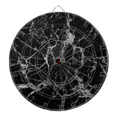 Zwarte marmer met White Veining Dartbord (Voorkant)