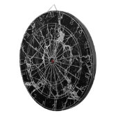 Zwarte marmer met White Veining Dartbord (Voorkant Rechts)