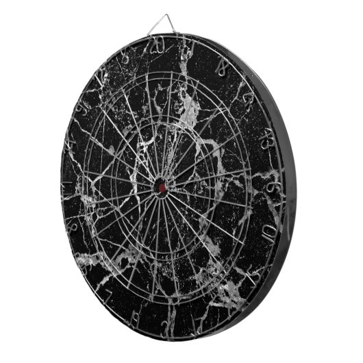 Zwarte marmer met White Veining Dartbord (Voorkant Rechts)