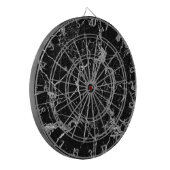 Zwarte marmer met White Veining Dartbord (Voorkant Links)