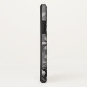 zwarte marmer met zilveren bloempatroon Case-Mate iPhone case (Achterkant / rechts)