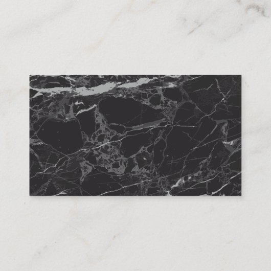 Zwarte marmer | Minimalistisch Visitekaartje (Achterkant)
