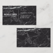 Zwarte marmer | Minimalistisch Visitekaartje (Voorkant / Achterkant)