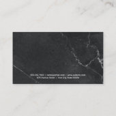 Zwarte marmer | Onroerend goed Visitekaartje (Achterkant)