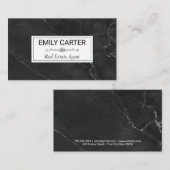 Zwarte marmer | Onroerend goed Visitekaartje (Voorkant / Achterkant)