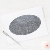 Zwarte marmer Oval Sticker (Envelop)