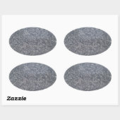 Zwarte marmer Oval Sticker (Vel)