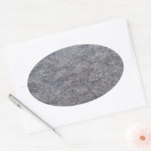 Zwarte marmer Oval Sticker (Envelop)