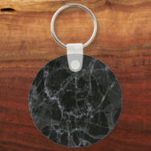 Zwarte marmer sleutelhanger (Voorkant)