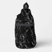 Zwarte marmer sling bag (Voorkant)
