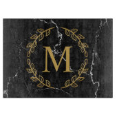 Zwarte marmer snijplank (Voorkant)