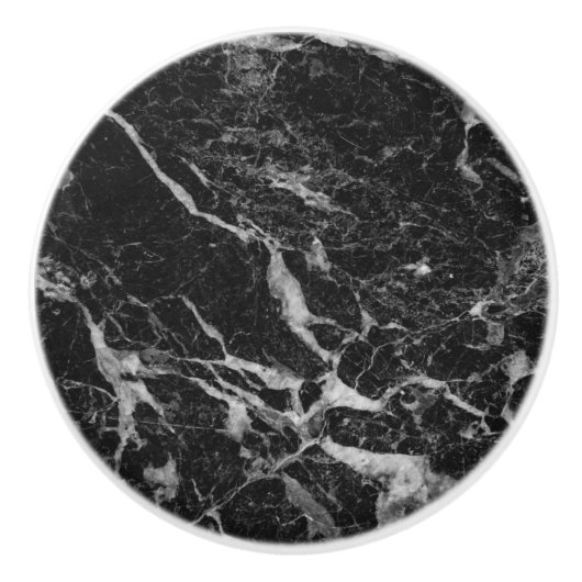 Zwarte marmer Stone Keramische Knop (Voorkant)