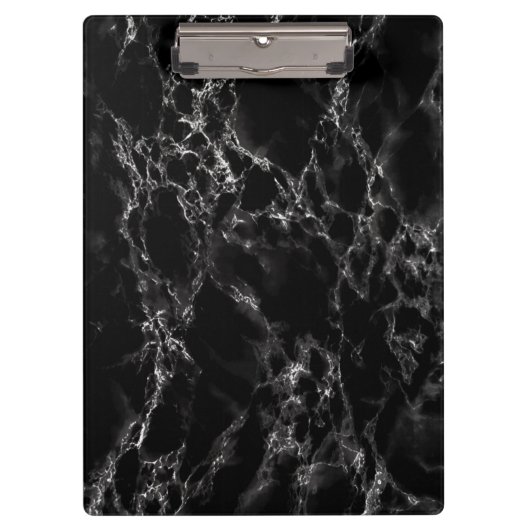Zwarte marmer Stone-klembord Klembord (Voorkant)