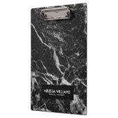 Zwarte marmer Stone Textuur Klembord (Links)