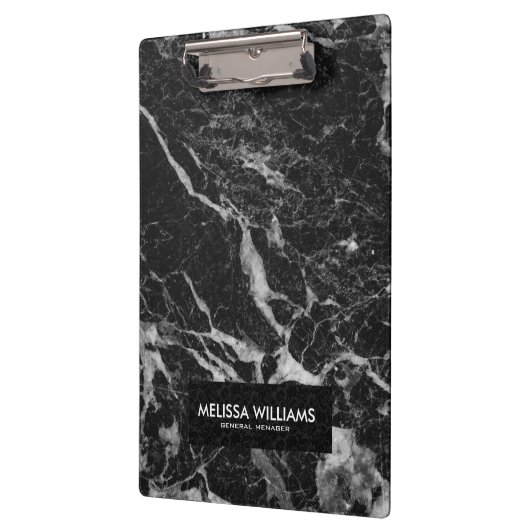 Zwarte marmer Stone Textuur Klembord (Links)