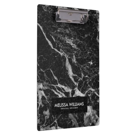 Zwarte marmer Stone Textuur Klembord (Rechts)
