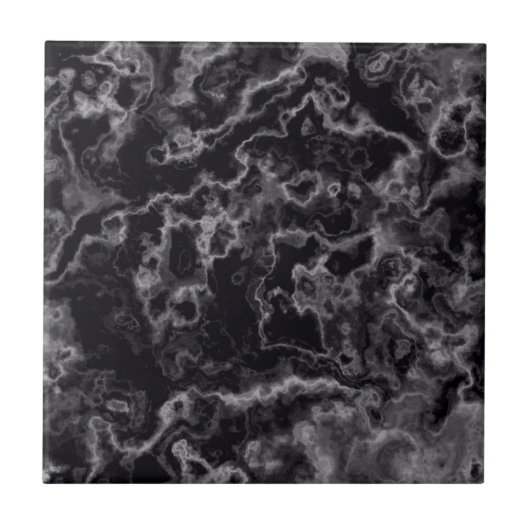Zwarte marmer tegeltje (Voorkant)