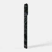 Zwarte marmer textuur iPhone 15 case (Rechterkant)
