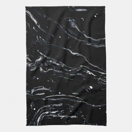 Zwarte marmer theedoek (Verticaal)