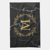 Zwarte marmer theedoek (Verticaal)