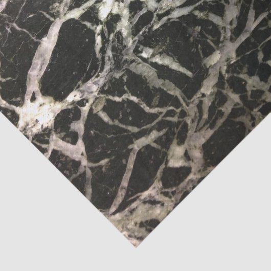 Zwarte marmer tissuepapier (Detail)