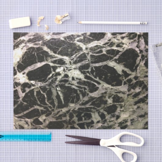 Zwarte marmer tissuepapier (Craft)