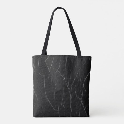 Zwarte marmer tote bag (Achterkant)